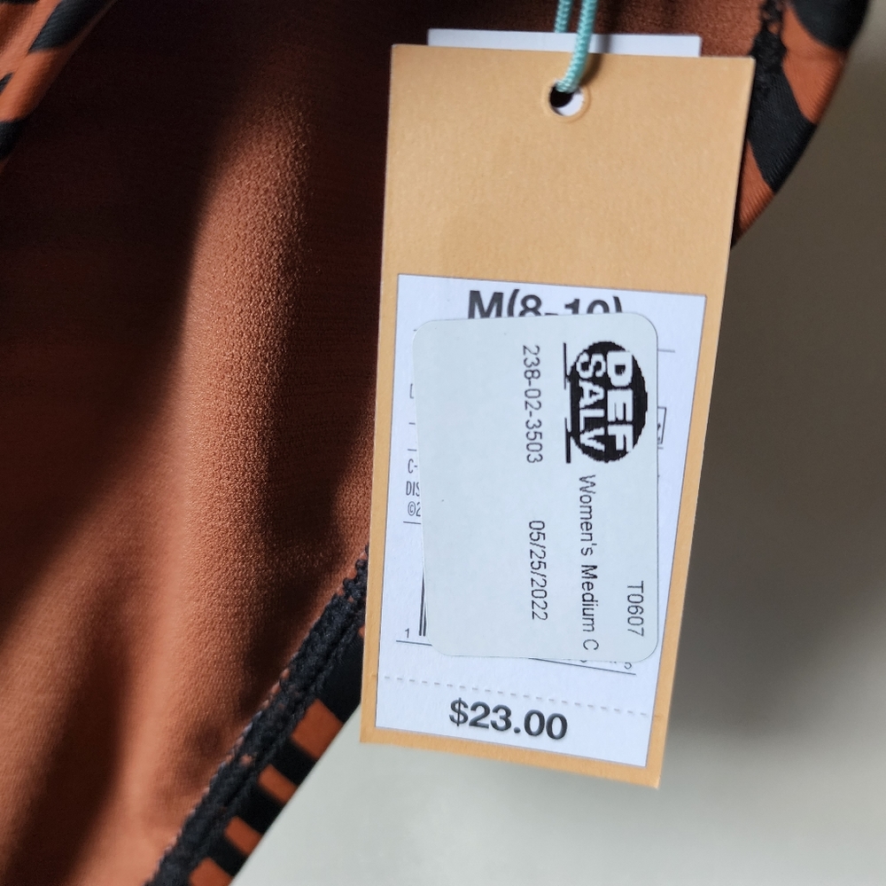 NWT Tiger Print High-Waisted Bikini Bottom - Picture 4 of 4